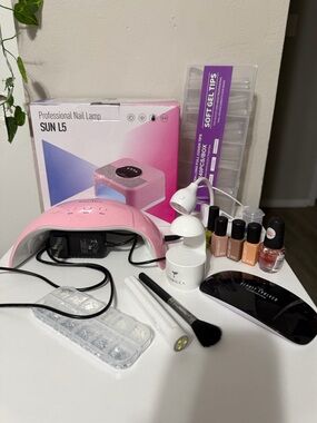 SUN L5 Pink Professional Nail Lamp Kit bundle